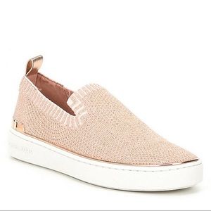 michael kors rose gold tennis shoes